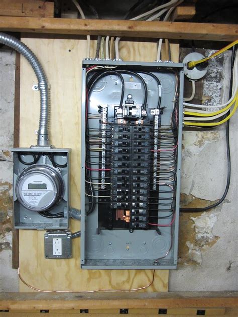 amp service into electrical box|home electric amp service.